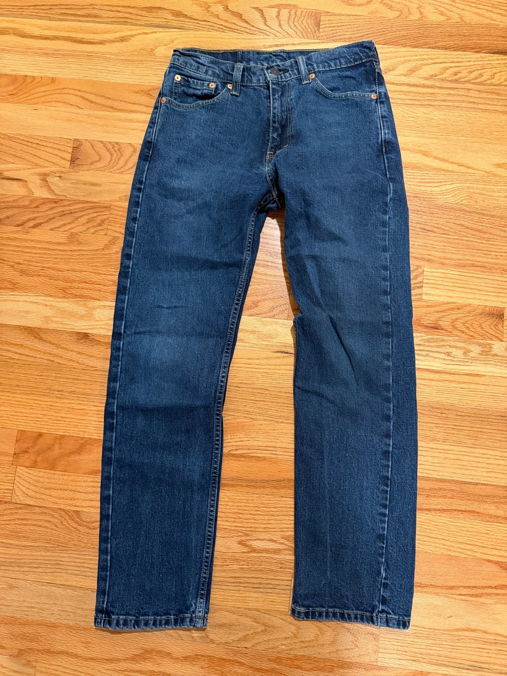 Levi’s 505 Regular Fit Jeans W29 L30 Dark Wash Straight Leg Stretch